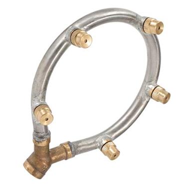 Imagem de Cryfokt Aspersor de Irrigação Circular Ajustável para Irrigação de Jardim, Cabeça de Pulverização de Atomização de Aço Inoxidável Premium para Jardim, Resfriamento, Remoção de Poeira, Bico de