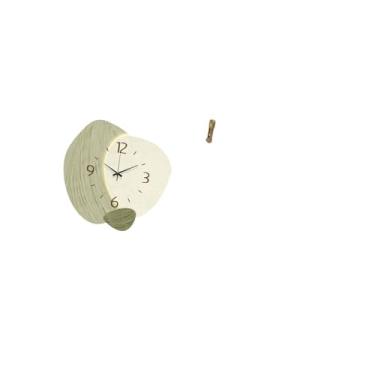 Imagem de Fenteer Relógio de Parede Silencioso com Desenho Animado para Cozinha, Escritório, Fazenda, com Modelo de Relógio de Pêndulo em Miniatura, Decoração Vintage P