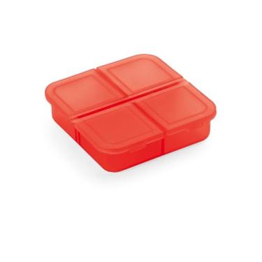 Imagem de Porta Comprimidos Portátil - Estojo Organizador para Remédios e Pílulas com Fecho Seguro(1,Vermelho)