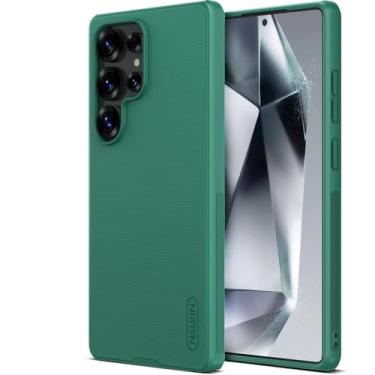 Imagem de Nillkin Capa para Samsung Galaxy S25 Ultra - fina e resistente - Capa S25 Ultra compatível com bolso, com proteção de porta, verde
