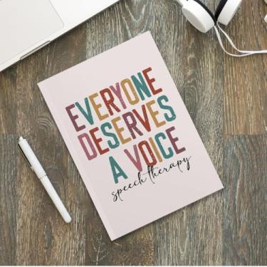 Imagem de Caderno de terapia da fala de capa mole, caderno de diário para anotações, agenda, agenda, diário de viagem, presentes para fonoaudiólogos
