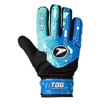 Imagem de Luva de Goleiro Poker Campo Training Basic Adulto Azul Preto e Branco 