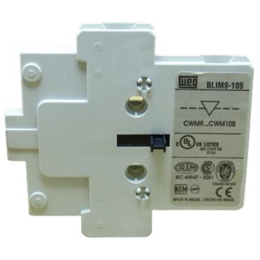 Imagem de Bloco Auxiliar Weg Blim09 CWM9 A CWM105 Intertravamento Mecânico sem Terminal Up6 20-25-30 Blim9-105