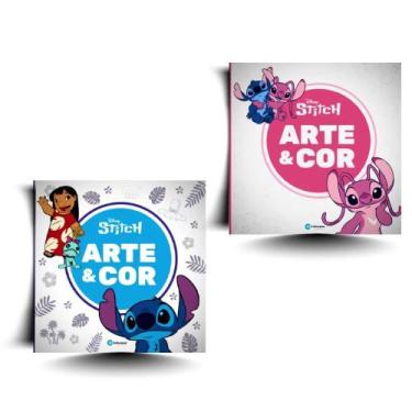 Imagem de Kit Arte E Cor - Livros Para Colorir: Stitch + Angel (2 Vol) - Kit de 