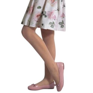 Imagem de Meia Calça Básica Infantil Fio 20 Selene, M, Natural claro