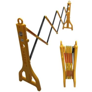 Imagem de Barreira Pantografica Retratil Obra Sinalizaçao Grade Sanfonada Estrad