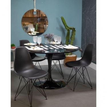Imagem de Mesa De Jantar Tulipa Saarinen Redonda 90 Cm Preto