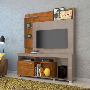Imagem de Estante Home Theater Madetec Ícaro Para Tv De Até 50U0027 - Madetec Cor Fendi/Naturale