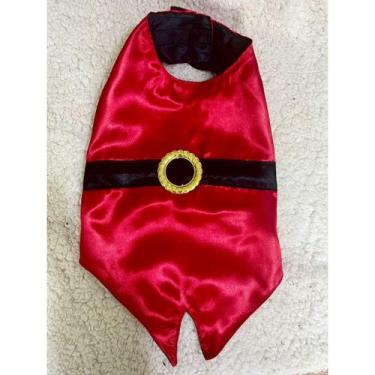 Imagem de Roupinha Pet em Cetim de Natal Cachorros e Gatos  Pequeno e Médio Port