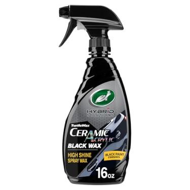 Imagem de Turtle Wax Cera Em Spray Preta Acrílica Cerâmica Hybrid Solutions 53447, Formulada Para Pintura Automotiva Preta, Preenche Arranhões E Marcas De Redemoinho, Oferece Repelência À Água, Proteção Brilh