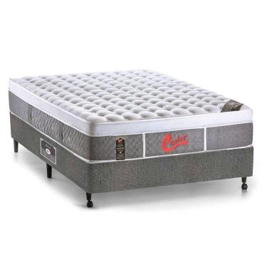 Imagem de Cama Box Viúva: Colchão Molas Ensacadas Castor Pocket Newh + Base Sl Gray(128X188)