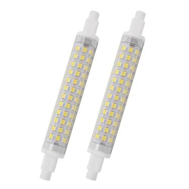 Imagem de Lâmpada de LED R7s de 118 mm, KuSovcy regulável 10 W J-Type lâmpada de LED R7s, lâmpada de halogêneo de 80 W J118, base de 120 V T3 R7S para luminárias de piso de iluminação especialidade de garagem, 2 pacotes