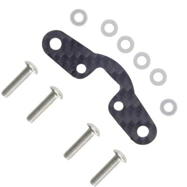 Imagem de TOOMOD Suporte de direção de fibra de carbono para peças de atualização de carro 1/10 Tamiya TT-02, TT-02B, TT-02R, TT-02S, TT-02D, TT-02SR RC