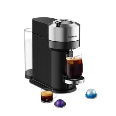 Imagem de Nespresso Vertuo Next Deluxe máquina de café e espresso NOVA por De'Longhi, cromo puro, máquina de café e café expresso, um toque para preparar
