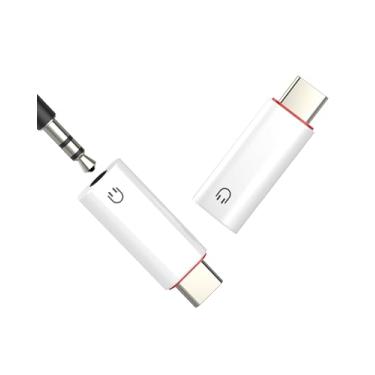 Imagem de Adaptador de áudio USB C para 3,5 mm (pacote com 2) conector de fone de ouvido auxiliar DAC para iPhone 17 16 15 Pro Max para porta Apple tipo C macho divisor com fio plugue de cabo compatível com