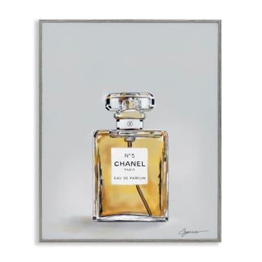 Imagem de Stupell Industries Perfume elegante de luxo preto emoldurado, arte giclée, design por Mary Sparrow, 14 x 11