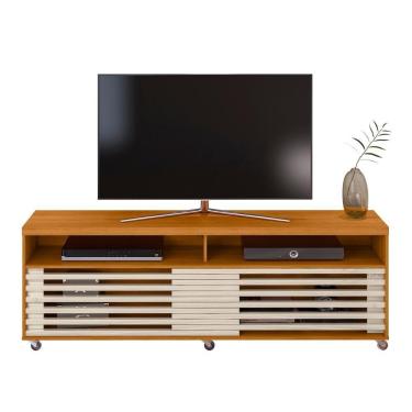 Imagem de Rack Bancada De Tv 65 Pol 182cm Tery Z10 Off White/cinamomo - Mpozenato