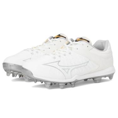 Imagem de Mizuno Chuteira feminina Pro Fp Low TPU Fastpitch, Branco/Prata, 37
