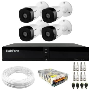 Imagem de Kit 4 Câmeras Intelbras VHL 1120 B HDCVI Lite HD 720p 3.6mm Visão 20m IP66 + Dvr Tudo Forte TFHDX 3304 4 Canais
