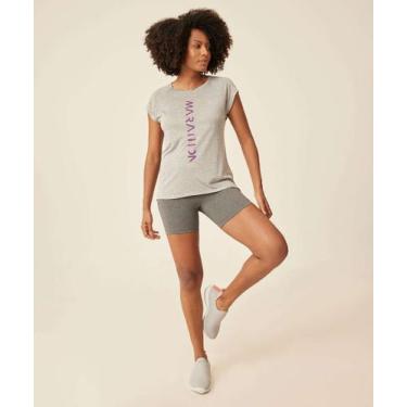 Imagem de Bermuda Feminina Fitness Cintura Alta Marisa-25021, Cinza, P