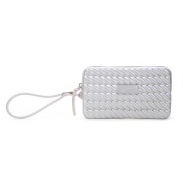 Imagem de Bolsa Clutch Brizza Arezzo Alça Marrocos Prata Metalizado - Feminino - Único - Prata