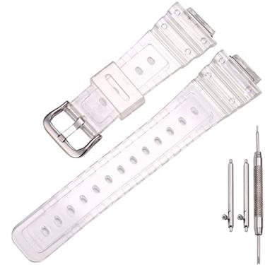 Imagem de MCXGL Pulseira de resina compatível com Caiso g Shock GA2100/GA-2110 masculina, de borracha, à prova d'água, acessórios de relógio