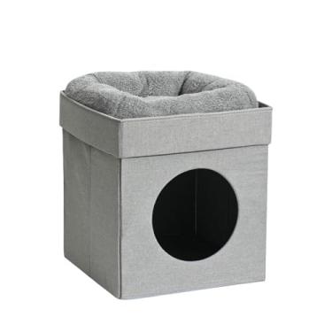 Imagem de Ｂｅｓｇａ Casa para gatos, para gatinhos, suprimentos leves para animais de estimação, pufe para gatos, condomínio para brincar, escalar e se esconder,