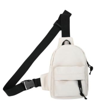 Imagem de Bolsa Tiracolo Com Alça Transversal Pequena Mini Bag Pochete Ombro Cintura Shoulder Unissex Impermeável (Bege)