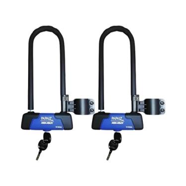 Imagem de KIT COM 2 PAPAIZ CADEADO TRAVA TIPO U-LOCK UL 10/285 PARA BICICLETA E MOTOCICLETA