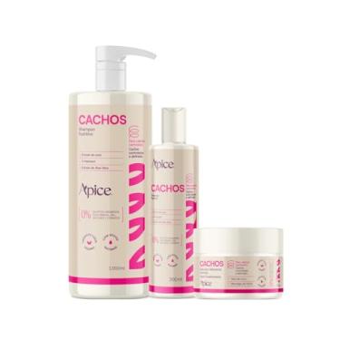 Imagem de Kit Ativador 1L, Shampoo e Máscara Cachos Nova Fragrância - Ápice