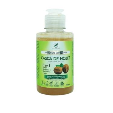 Imagem de Sabonete Esfoliante Facial BioSeiva 200mL | Casca de Nozes | Limpeza, Controle Oleosidade e Poros