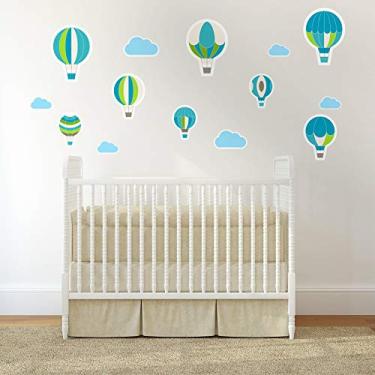 Imagem de Adesivo de Parede Infantil Balões Azul e Verde