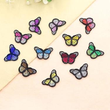 Imagem de 12 unidades de Parches Borboleta para Costurar Bordados Motivo Aplique Decoração Personalizados DIY Calças Jeans Jaqueta Roupas Infantis Bolsa Bonés Artesanato