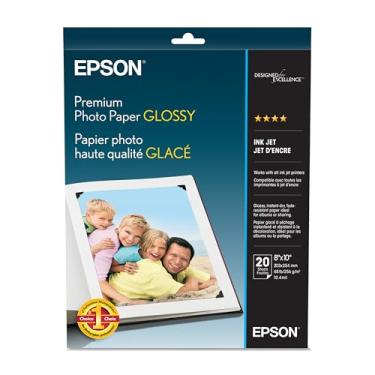 Imagem de Epson Papel fotográfico premium brilhante (20 x 25 cm, 20 folhas) (S041465), branco