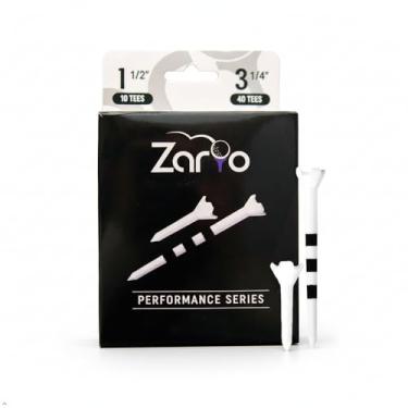 Imagem de Zario Camisetas de golfe de 8,5 cm com camisetas de golfe combo de 3,8 cm, camisetas de golfe de plástico - quase inquebráveis - 50 unidades (preto)