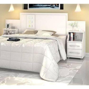 Imagem de Cabeceira Flórida Casal Regulável Branco - Vitamov