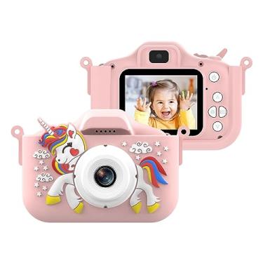 Imagem de Câmera Digital 1080P 48MP HD de Selfie Infantil com Lentes Duas Tela IPS 2 0 Polegadas Função OTG Cartão Memória 32GB Feriado para Meninos e Meninas