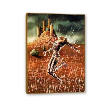 Imagem de SDYJ6GSW Remedios Varo pintura em tela dor reumática pôster Remedios Varo decoração de casa surrealismo imagem de arte de parede para sala de estar quarto banheiro decoração de parede 100 x 70 cm