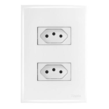 Imagem de Tomada embutir dupla 20a ouro branca - Radial