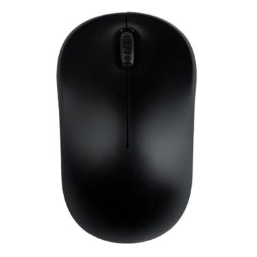 Imagem de Mouse Óptico Wireless, Preto, 1000 DPI, 3 Botões, Design Ergonômico Ambidestro, Alcance 10m, Conexão 2.4GHz, Dimensões 10x6x3.8cm, Alimentação Pilha AA