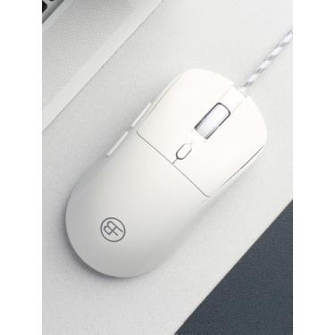 Imagem de Mouse com fio, mouse USB óptico para laptop/desktop com 6 botões e luz RGB, mouse ergonômico de PC com fio para Chromebook, PC, desktop, notebook