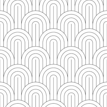 Imagem de Wallercity Papel de parede geométrico preto branco descasque e cole papel de parede geométrico moderno 44,5 cm x 254 cm