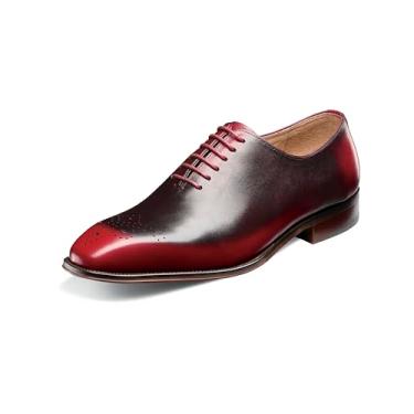 Imagem de Stacy Adams Sapato Oxford masculino Hallquist bico liso com cadarço, Vermelho, 39