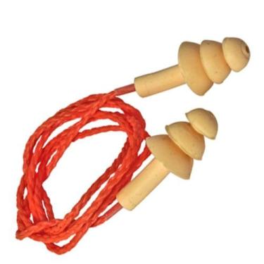 Imagem de Protetor auricular plug silicone com cordão de algodão - ProtePlus