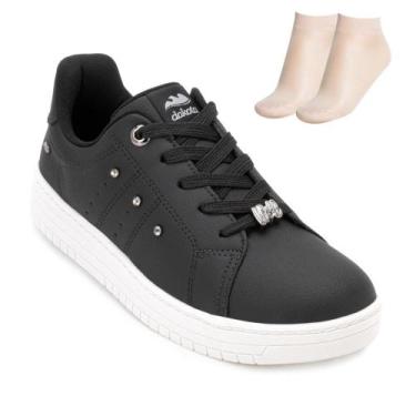 Imagem de Tênis Casual Dakota P-B e Meia DT25-DA795, 36, Preto, Branco