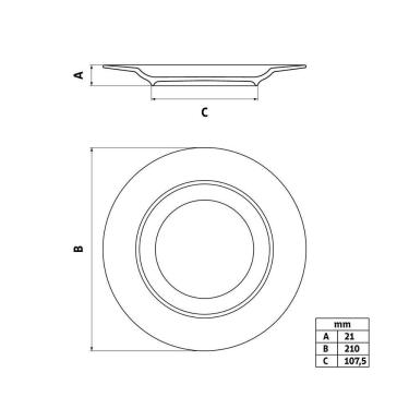 Imagem de Prato Sobremesa Tramontina Aura Em Porcelana Decorada 19 Cm