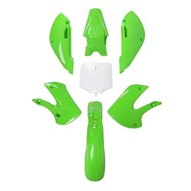 Imagem de Kit de capa para tanque de combustível de carenagem de motocicleta para-lamas de substituição para klx110 kx65 drz110 rm65 (UMA(verde))