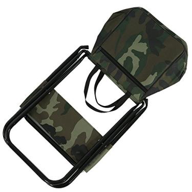 Imagem de Cryfokt Cadeira de Pesca Dobrável Assento Externo Durável Com Bolsa de Armazenamento para Camping e Pesca, Tubos de Aço e Tecido Oxford 600D