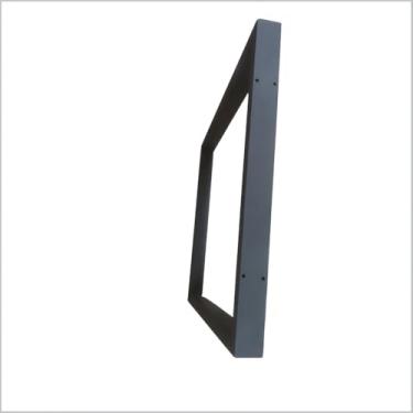 Imagem de Kit 2 Pés De Mesa Modelo Quadrado 75x50 Para Mesa De Home Office Estação De Trabalho Escrivaninha Sala De Jantar Escritótio Consultório Metalon Reforçado Preto Fosco