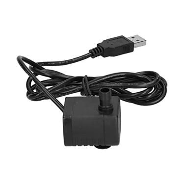 Imagem de Hyuduo Plugue USB DC 12V Mini Submersible Bomba 200l/H Bushless Silencioso Com Base de Copo para Aquário Fountain Pet Fountain